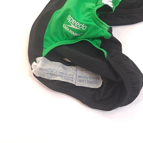 Speedo Womens One Piece Swimsuit Endurance+ Super Pro Team Black Green Sz 22 XXS - Picture 12 of 16